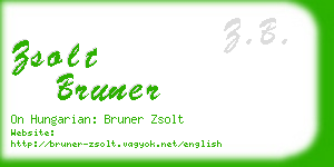 zsolt bruner business card